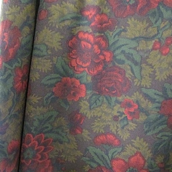 VTG Ralph Lauren Midi A-line Silk Skirt, Size 14 - Picture 6 of 8